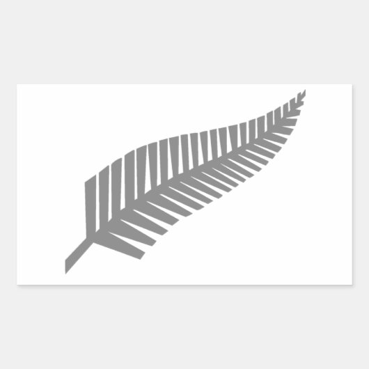 Silver Fern uit Nieuw-Zeeland Rechthoekige Sticker (Voorkant)