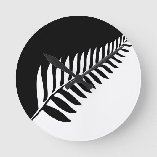 Silver Fern uit Nieuw-Zeeland Ronde Klok (Voorkant)