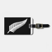 Silver Fern-vlag van Nieuw-Zeeland Bagagelabel (Voorkant horizontaal)