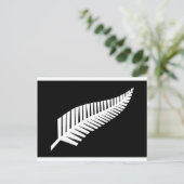 Silver Fern-vlag van Nieuw-Zeeland Briefkaart (Staand voorkant)