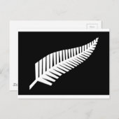 Silver Fern-vlag van Nieuw-Zeeland Briefkaart (Voorkant / Achterkant)