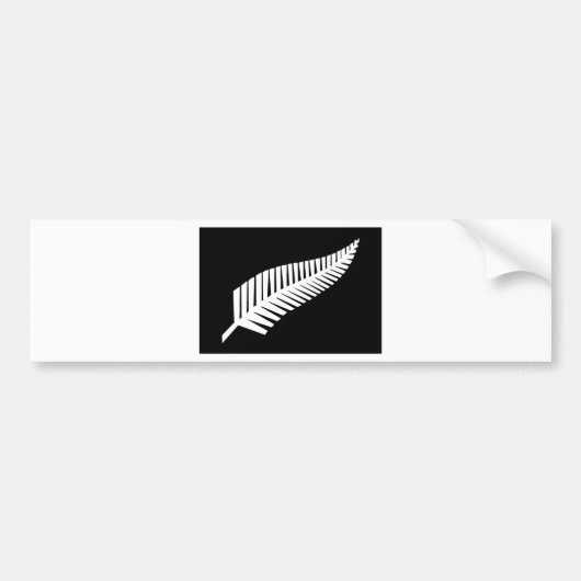 Silver Fern-vlag van Nieuw-Zeeland Bumpersticker (Voorkant)