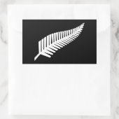 Silver Fern-vlag van Nieuw-Zeeland Rechthoekige Sticker (Tas)