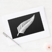 Silver Fern-vlag van Nieuw-Zeeland Rechthoekige Sticker (Envelop)