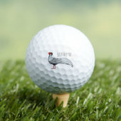 Silver Fheasant bird cartoon-illustratie Golfballen (Insitu Shirt)