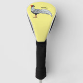 Silver Fheasant bird cartoon-illustratie Golfheadcover (Voorkant)