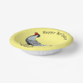 Silver Fheasant bird cartoon-illustratie Papieren Kommen (Gebogen)