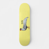 Silver Fheasant bird cartoon-illustratie Persoonlijk Skateboard (Voorkant)