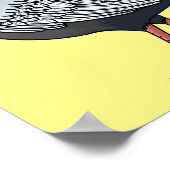 Silver Fheasant bird cartoon-illustratie Poster (Hoek)