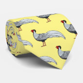 Silver Fheasant bird cartoon-illustratie Stropdas (Opgerold)