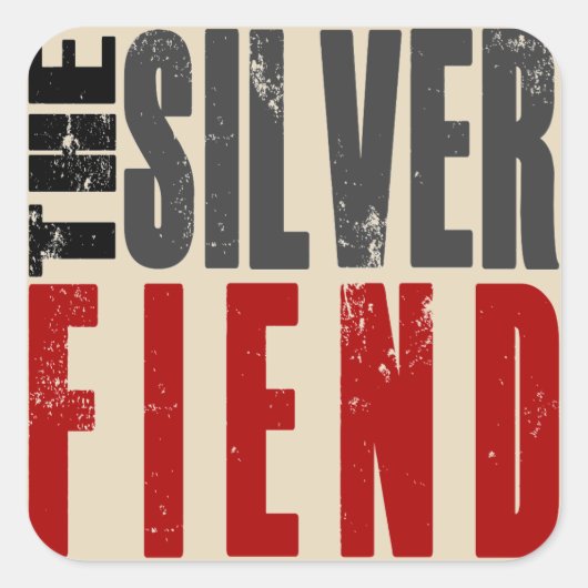 Silver Fiend vierkante sticker (Voorkant)