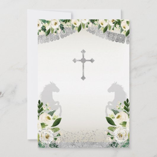 Silver Fiesta Boy Baptism Christening Kaart (Achterkant)