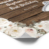 Silver Fiesta Boy Baptism en Birthday Welcome Poster (Hoek)