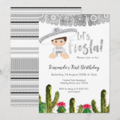 Silver Fiesta charro jongen verjaardag Kaart (Voorkant / Achterkant)