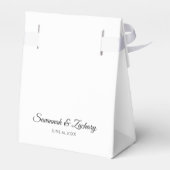 Silver Filigree Simple Elegant Wedding Bedankt Bedankdoosjes (Achterkant)