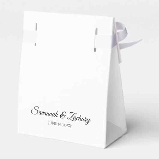 Silver Filigree Simple Elegant Wedding Bedankt Bedankdoosjes (Achterkant)