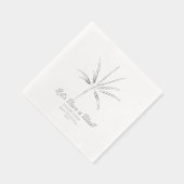 Silver Fireworks New Year's Eve Party Folie Servetten (Rechts)