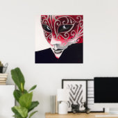 Silver Flair Mask Poster (Thuiskantoor)