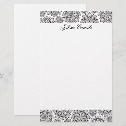 Silver Flame Stationery Briefpapier (Voorkant / Achterkant)