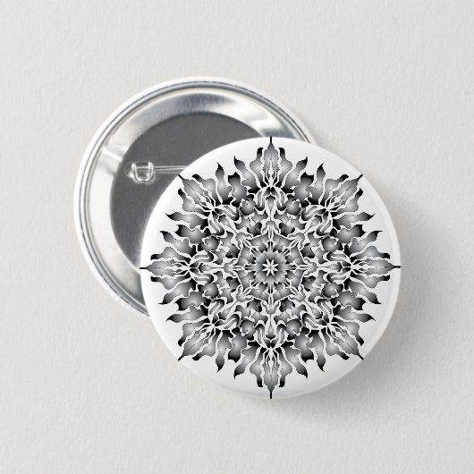 Silver Flame White Button (Voorkant /achterkant)