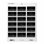 Silver Flame zwarte Adresetiketten Etiket (Full Sheet)