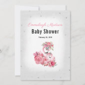 Silver Flamingo Ballerina advies voor Baby van mam Kaart (Achterkant)