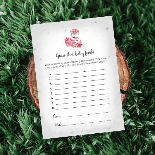 Silver Flamingo Ballerina raadt het Baby-voedselsp Kaart