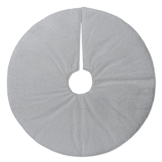 Silver Fleece Tree Skirt Fleece Kerstboom Rok (Voorkant)