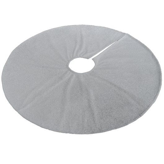 Silver Fleece Tree Skirt Fleece Kerstboom Rok (Gekanteld)