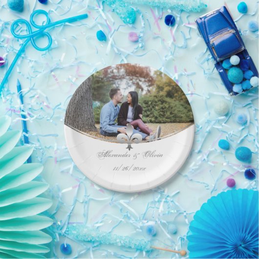 Silver Fleur de Lis Bord voor fotoweddenschap (Feest)