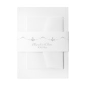 Silver Fleur de Lis Invitation Belly Band Uitnodigingen Wikkel (Voorkant Voorbeeld)