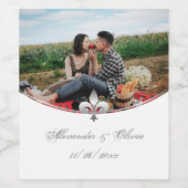 Silver Fleur de Lis - label voor weddenschappen Wijn Etiket (Enkel label)