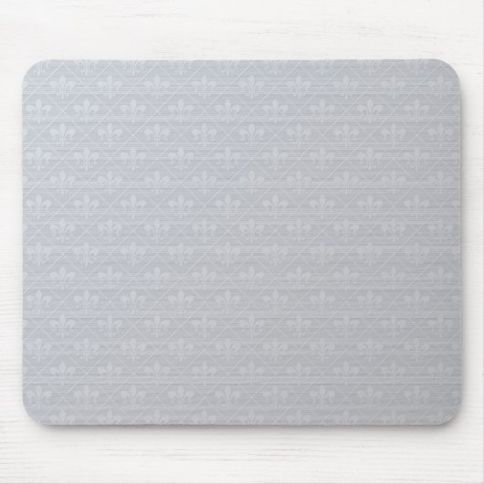 Silver Fleur de Lis Mousepad Muismat (Voorkant)