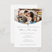 Silver Fleur de Lis Photo Vrijgezellenfeest Invite Kaart (Voorkant / Achterkant)