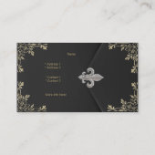 Silver fleur de lis visitekaartje 2 (Achterkant)