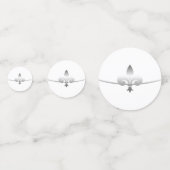 Silver Fleur de Lis Wedding Shower Table Confetti (Voorkanten)