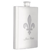 Silver Fleur-de-Lys - Aangepaste Premium-fles Heupfles (Rechts)