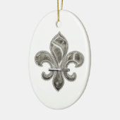  Silver Fleur de Lys Ornament (Links)