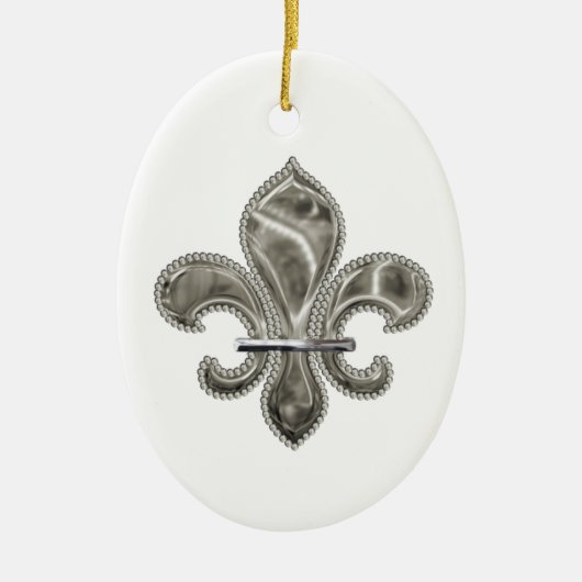  Silver Fleur de Lys Ornament (Voorkant)