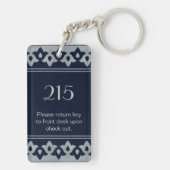 Silver Fleur di Lis Hotel Room Sleutelhanger (achterkant)
