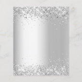 Silver Floral 25th bruiloft-uitnodiging (Achterkant)