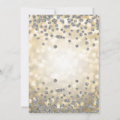 Silver Floral 60th Birthday Glam Lights Gold Kaart (Achterkant)