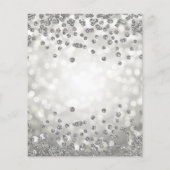 Silver Floral 60th Birthday Lights Flyer (Achterkant)