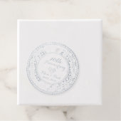 Silver Floral Damask Bedankjes Labels (Met doos)