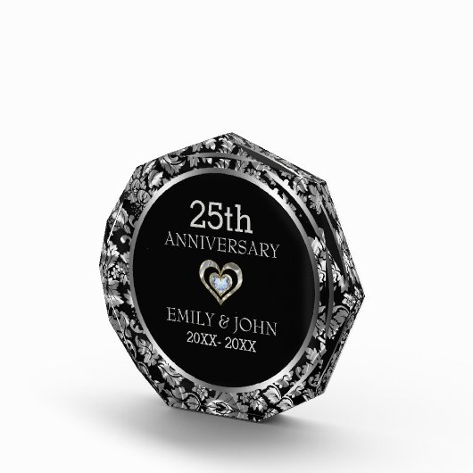 Silver Floral Damask Fotoblokken (Rechts)