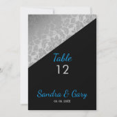 Silver Floral Damask Kaart (Voorkant)