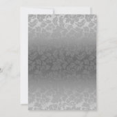 Silver Floral Damask Kaart (Achterkant)