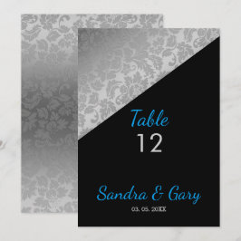 Silver Floral Damask Kaart