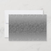 Silver Floral Damask Pattern RSVP Kaartje (Achterkant)