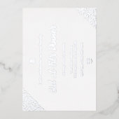 Silver Floral Eid al-Fitr Folie Uitnodiging (Voorkant)